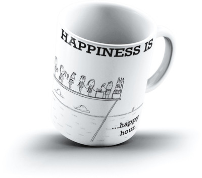 

Ucard Happiness Is1349 Bone China, Ceramic, Porcelain Mug(325 ml)