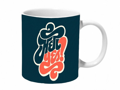 

Mooch Wale Hell Yes Ceramic Mug(325 ml), Multicolor