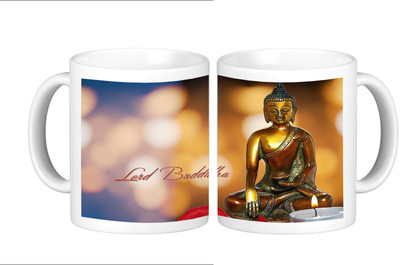 

Shopmillions Lord Buddha Ceramic Mug(300 ml), Multicolor