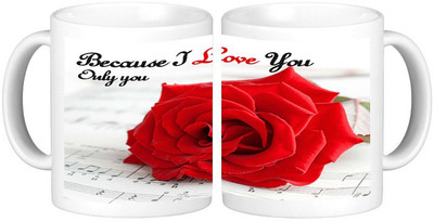 

Shopmillions I Love only You Ceramic Mug(300 ml), White