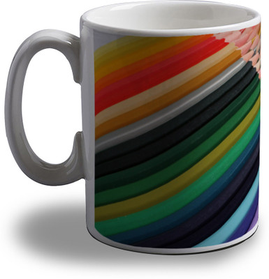 

Artifa Colorful Pencils Porcelain, Ceramic Mug(350 ml), Multicolor