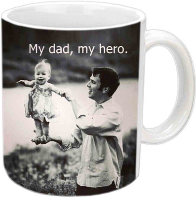

Raj Laxmi My dad,My Hero White Ceramic Mug(350 ml)