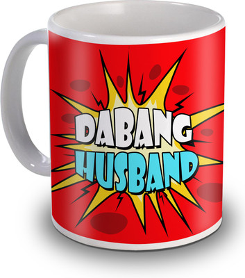 

SKY TRENDS Dabang Husband Gifts For Birthday Ceramic Mug(350 ml), White