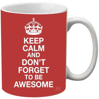 

Maison N Mode keep Calm And Don't Forget Coffee Ceramic Mug(330 ml), Multicolor