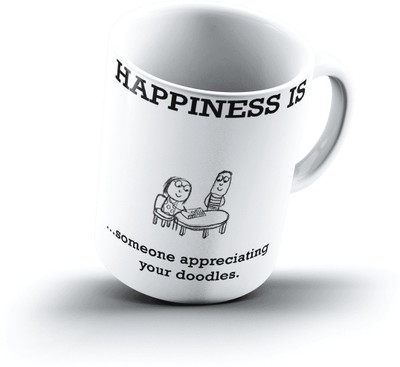 

Ucard Happiness Is1399 Bone China, Ceramic, Porcelain Mug(325 ml)