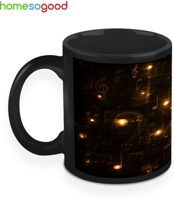 33% OFF on Homesogood Sparkling Musical Symbols Ceramic Mug(325 ml)
