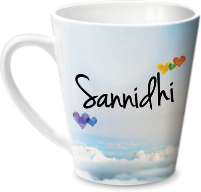 Hot Muggs Simply Love You Sannidhi Conical Ceramic Mug(350 ml)