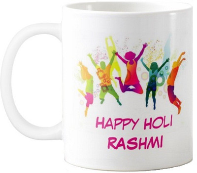 

Exoctic Silver Happy Holi Rashmi Series001 Ceramic Mug(330 ml), Multicolor