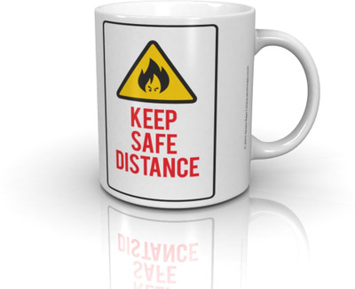 

Seven Rays Keep Safe Distance Ceramic Mug(250 ml)