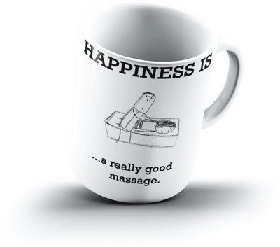 

Ucard Happiness Is1288 Bone China, Ceramic, Porcelain Mug(325 ml)