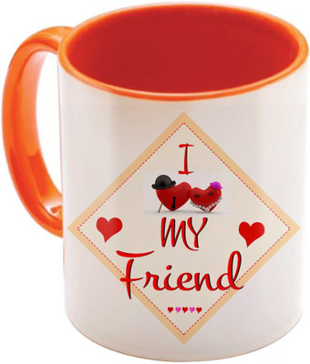 

SKY TRENDS Wonderful & Best Valentine Orange Gift For GirlFriend,Boyfriend,Husband,Wife,Friend Design Cod 050 Ceramic Mug(325 ml)