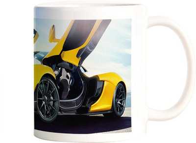 

Rangeele Inkers Yellow Stylish car Ceramic Mug(300 ml), Multicolor