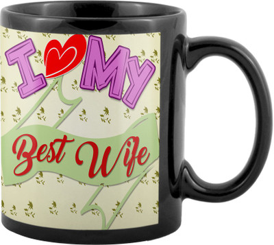 

SKY TRENDS Valentine Gifts For Special Girlfriend,Boyfriend,Wife,Husband,design 94 Ceramic Mug(325 ml), Black
