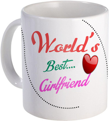 

SKY TRENDS World Best GIrlfriend Lovely Gift for Valentine Day Design (24) Ceramic Mug(320 ml), White