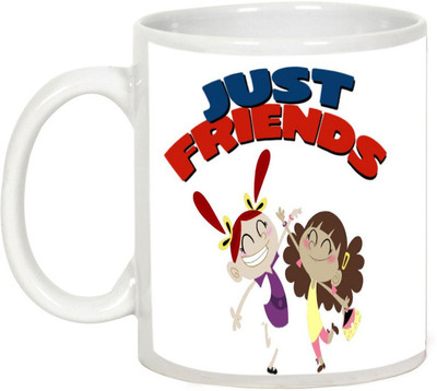 

AllUPrints Gift For Friend - Just Friend Enjoy Ceramic Mug(325 ml), White