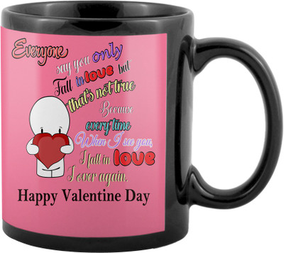 

SKY TRENDS Valentine Gifts For Special Girlfriend,Boyfriend,Wife,Husband,design 25 Ceramic Mug(325 ml), Black