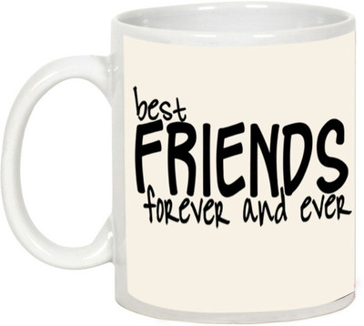 

AllUPrints Gift For Rakhi - He's My Friend He's My Brother Ceramic Mug(325 ml), White