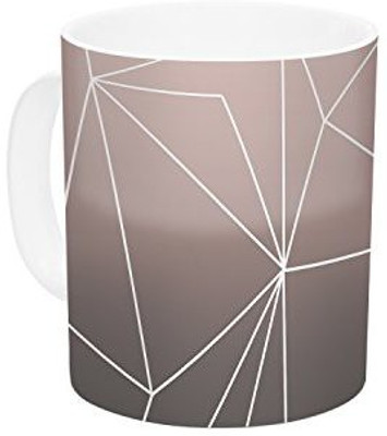 

Kess InHouse InHouse Mareike Boehmer Simplicity 2X Brown Geometric Ceramic Coffee, 11 oz, Multicolor Ceramic Mug(60 ml)