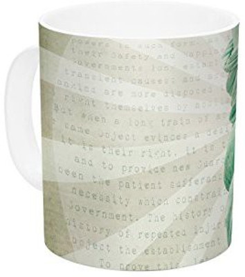 

Kess InHouse InHouse Catherine McDonald The Lady Statue of Liberty Ceramic Coffee, 11 oz, Multicolor Ceramic Mug(60 ml)