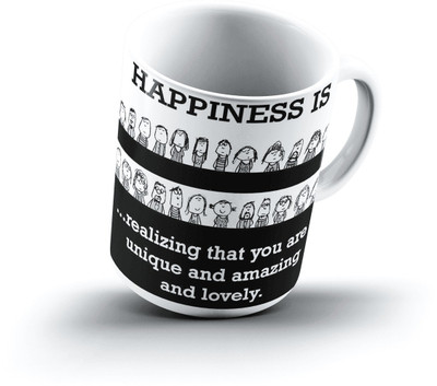 

Ucard Happiness Is1147 Bone China, Ceramic, Porcelain Mug(325 ml)