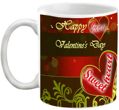 

EFW Happy Valentines Day Love U Sweetheart - Printed Coffee Ceramic Mug(325 ml)