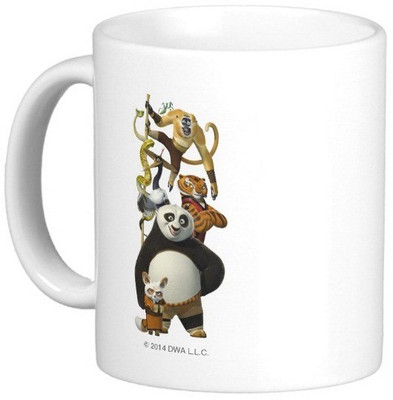 

Exoctic Silver Kung Fu Panda 03 Ceramic Mug(300 ml), Multicolor