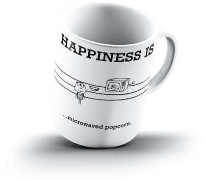 

Ucard Happiness Is1413 Bone China, Ceramic, Porcelain Mug(325 ml)
