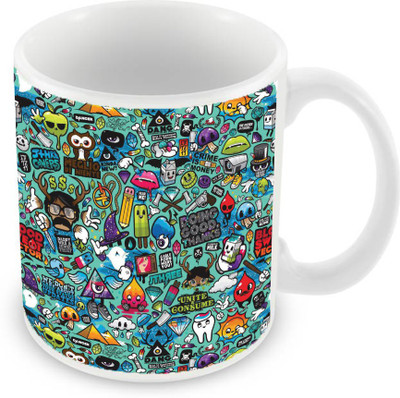 

Sleep Nature's SN-MG-2359 Ceramic Mug(350 ml), Multicolor