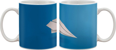 

Artifa Paper Plane Porcelain, Ceramic Mug(350 ml), Multicolor