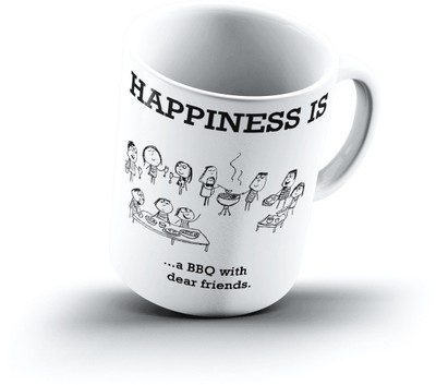 

Ucard Happiness Is1518 Bone China, Ceramic, Porcelain Mug(325 ml)