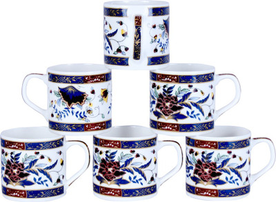 

Pearl Gold-39 Bone China(Multicolor, Pack of 6)