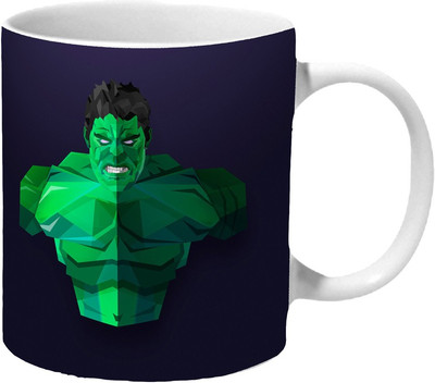 

Mooch Wale Hulk Geometric Artwork Ceramic Mug(325 ml), Multicolor