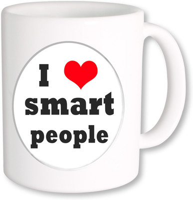 

PhotogiftsIndia I Love Smart People_01 Ceramic Mug(325 ml), Multicolor