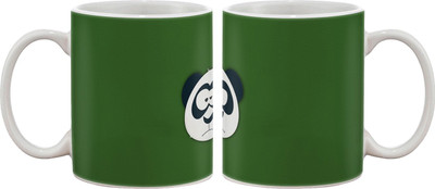

Artifa Panda Cartoon Porcelain, Ceramic Mug(350 ml), Multicolor