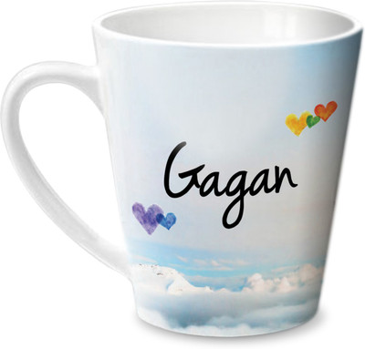 

Hot Muggs Simply Love You Gagan Conical Ceramic Mug(350 ml)