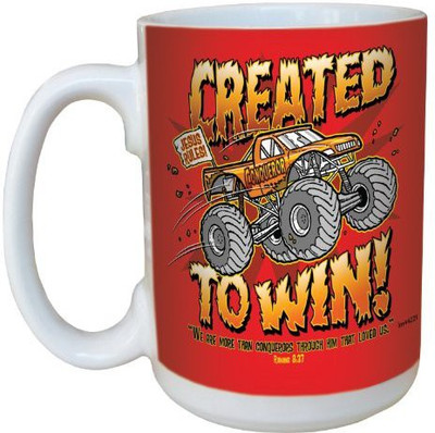 

Tree-Free Greetings Greetings lm44221 Monster Truck: Romans 8:37 Ceramic with Full-Sized Handle, 15-Ounce Ceramic Mug(60 ml), Multicolor