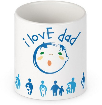 

HuesLab I love dad Ceramic Mug(328 ml), White