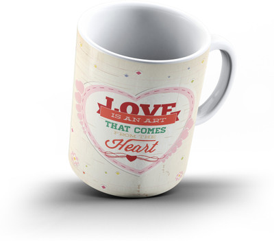 

Ucard Valentines Day Love511 Bone China, Ceramic, Porcelain Mug(325 ml), Multicolor