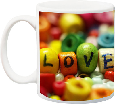

ME&YOU Gift for Husband/Wife/Girlfriend/Boyfriend Lover;Love 3D printed Bone China Mug(325 ml), Multicolor