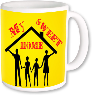 

PhotogiftsIndia My Sweet Home Ceramic Mug(325 ml), Multicolor