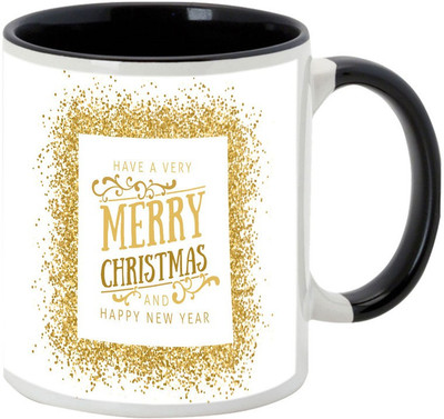

AllUPrints Enjoy Responsibly On Christmas And New Year Ceramic Mug(325 ml), Black