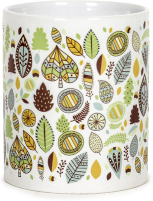 

Chumbak Lovely Leaves Ceramic Mug(300 ml), Multicolor