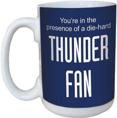 

Tree-Free Greetings Greetings lm44160 Thunder Basketball Fan Ceramic with Full-Sized Handle, 15-Ounce Ceramic Mug(60 ml), Multicolor