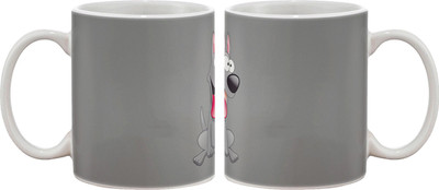 

Artifa Happy Dog Cartoon Porcelain, Ceramic Mug(350 ml), Multicolor