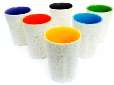 

Onlinemaniya ONMCup101 Bone China(Multicolor, Pack of 6)