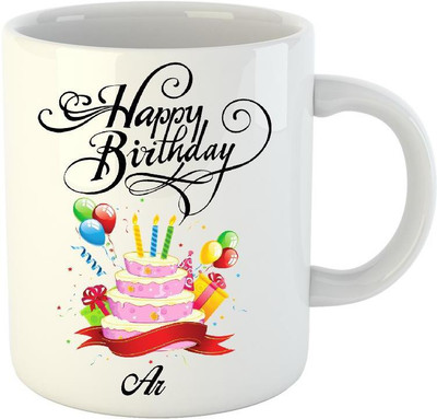 

HuppmeGift Happy Birthday Ar White (350 ml) Ceramic Mug(350 ml)