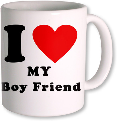 

PhotogiftsIndia I Love Boyfriend Ceramic Mug(350 ml), White