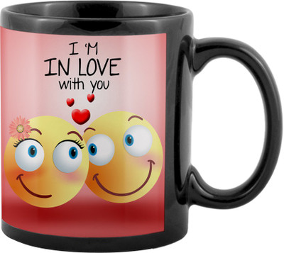 

SKY TRENDS Valentine Gifts For Special Girlfriend,Boyfriend,Wife,Husband,design 114 Ceramic Mug(325 ml), Black