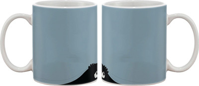 

Artifa Eyes Behind Curtain Porcelain, Ceramic Mug(350 ml), Multicolor