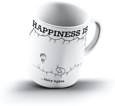 

Ucard Happiness Is1605 Bone China, Ceramic, Porcelain Mug(325 ml)